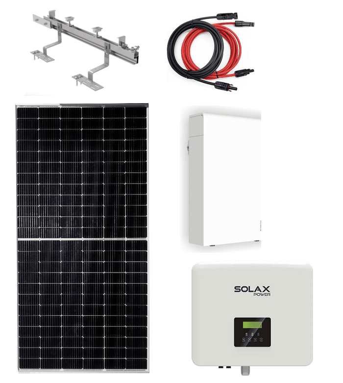 OFF-GRID solarna elektrana 3,04 kWp — invertor Solax X1-HYBRID-5.0-M G4 / baterija SolaX T-BAT 3,6 kWh